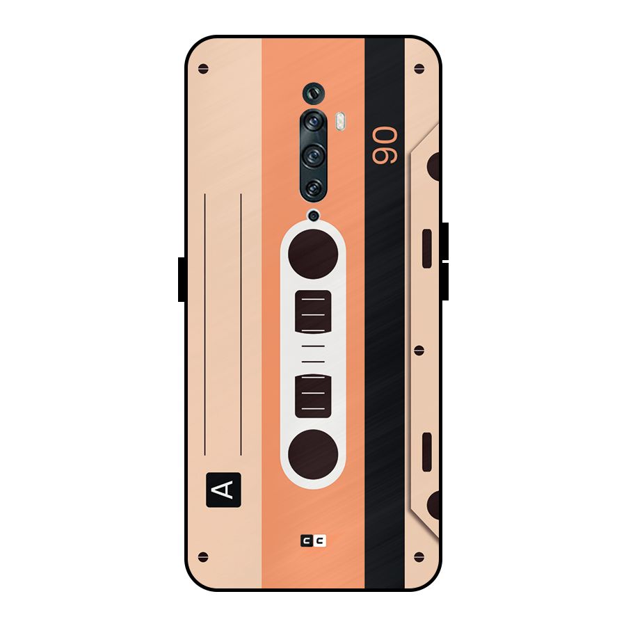 Retro Cassete Metal Back Case for Oppo Reno2 Z