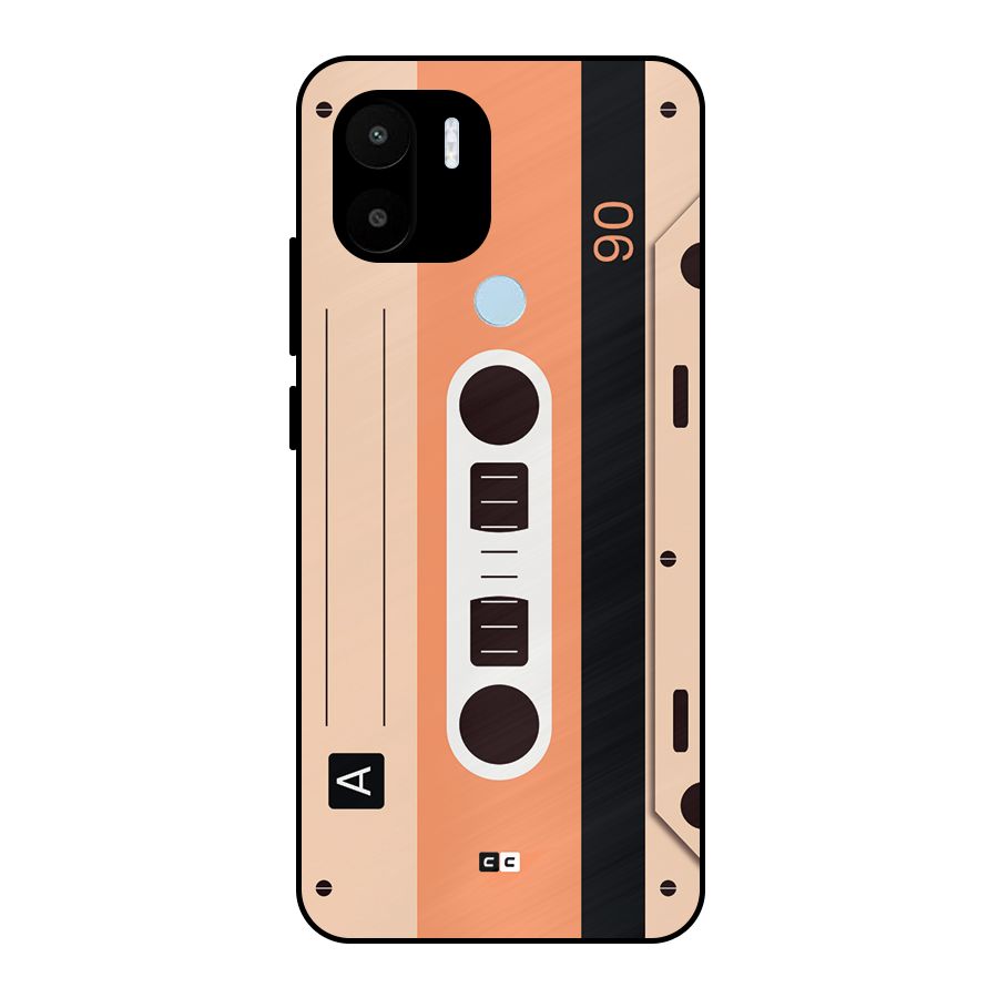 Retro Cassete Metal Back Case for Redmi A2 Plus