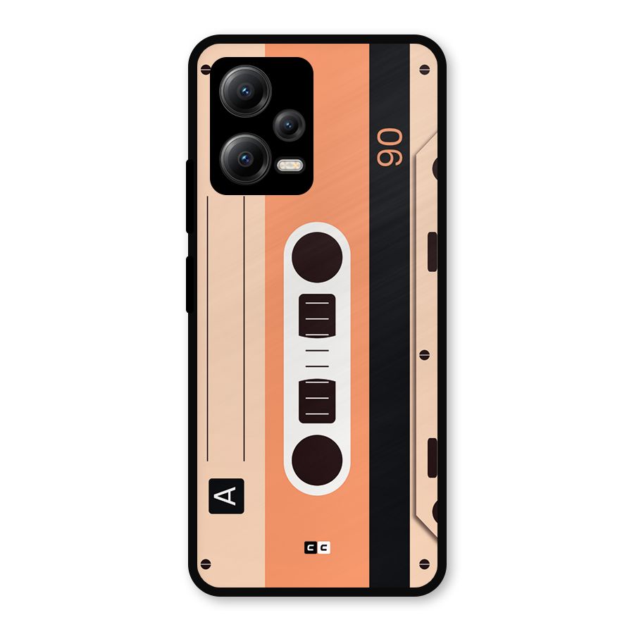 Retro Cassete Metal Back Case for Redmi Note 12 5G