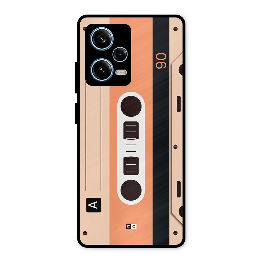 Retro Cassete Metal Back Case for Redmi Note 12 Pro