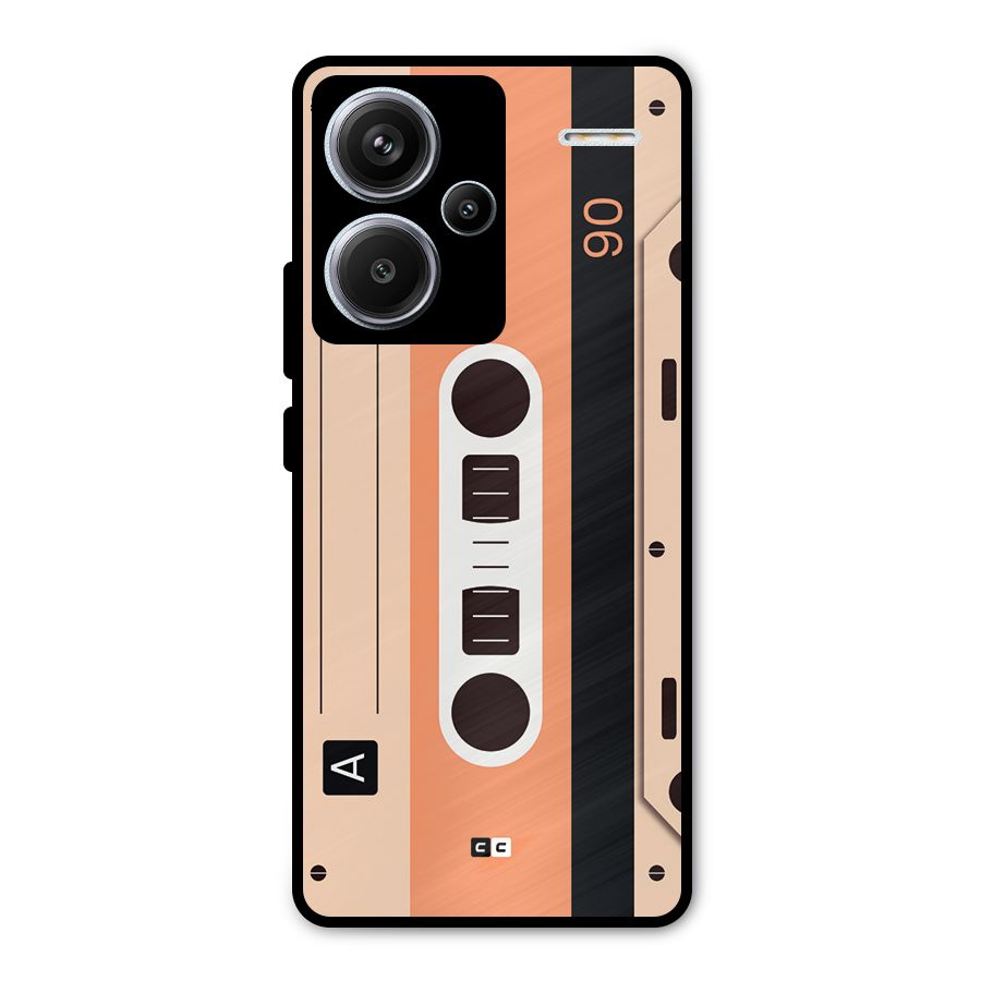Retro Cassete Metal Back Case for Redmi Note 13 Pro Plus