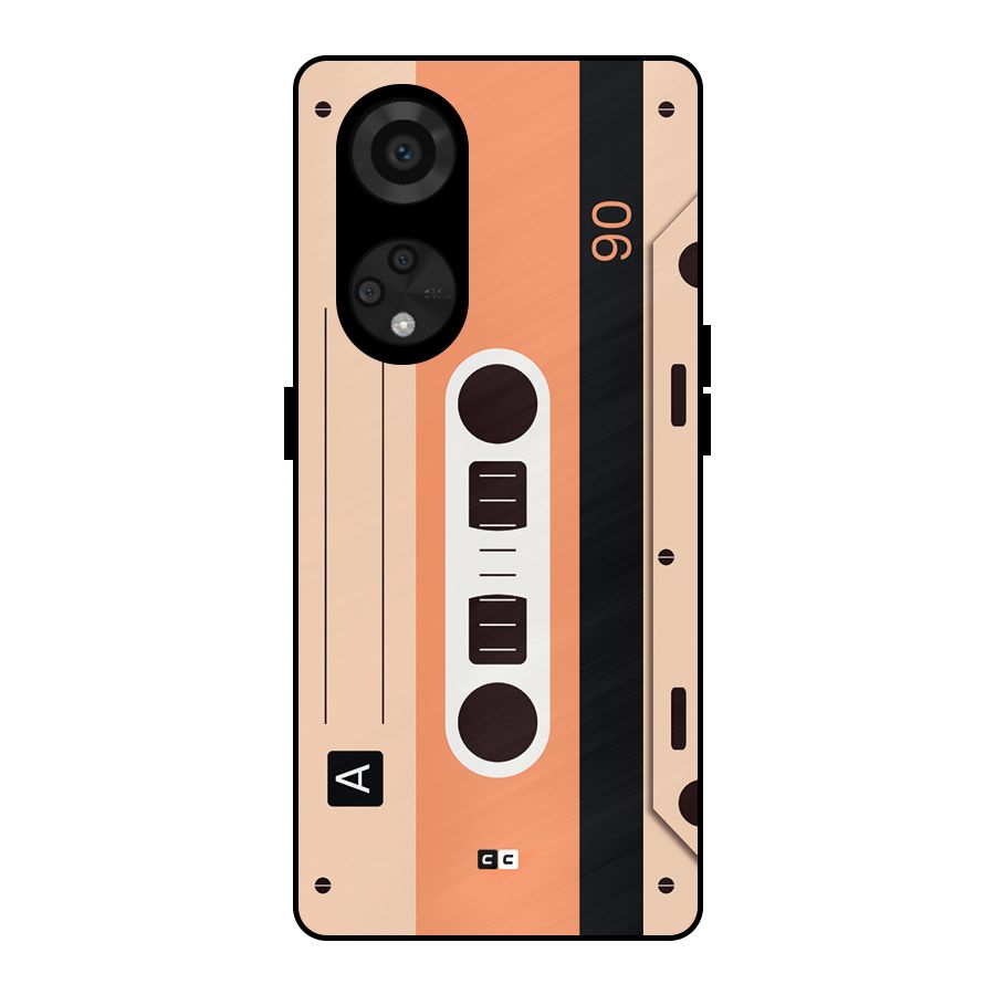 Retro Cassete Metal Back Case for Reno8 T 5G