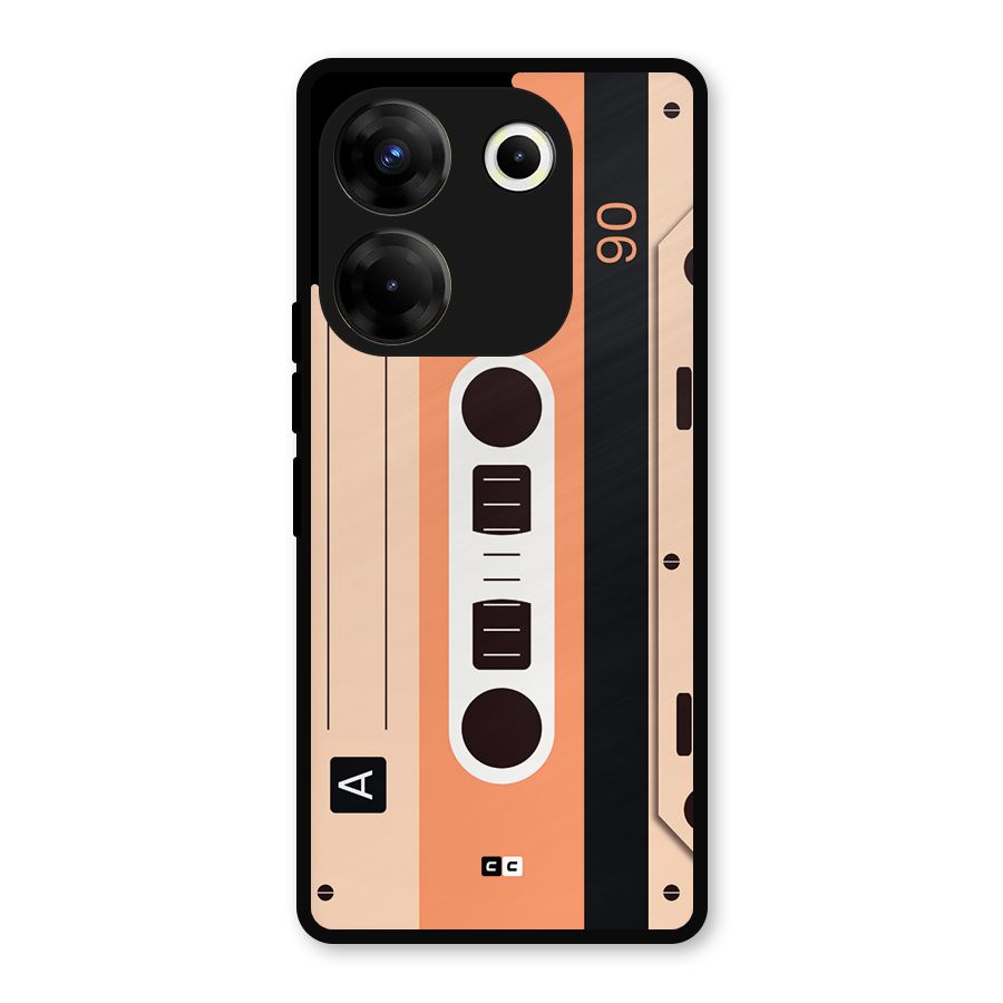 Retro Cassete Metal Back Case for Tecno Camon 20 Pro