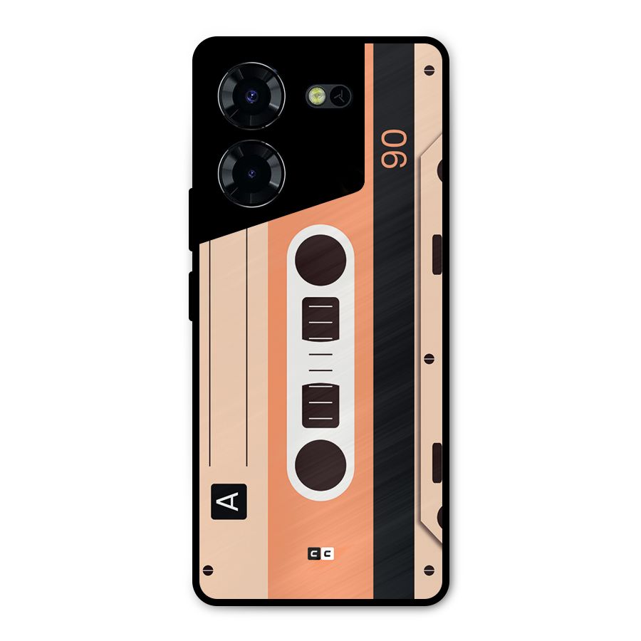 Retro Cassete Metal Back Case for Tecno Pova 5 Pro 5G