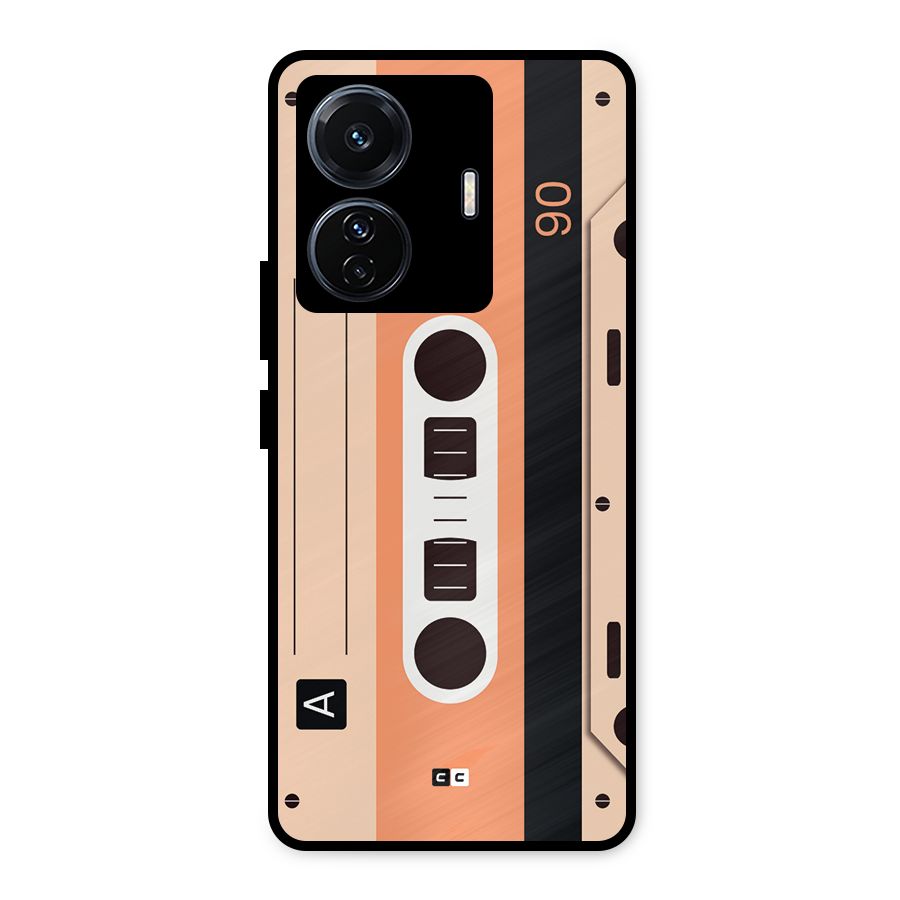 Retro Cassete Metal Back Case for Vivo T1 Pro