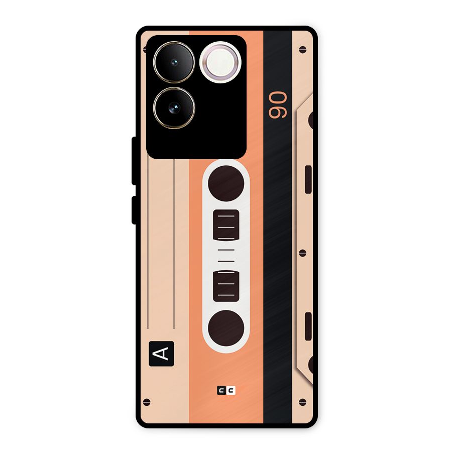 Retro Cassete Metal Back Case for Vivo T2 Pro