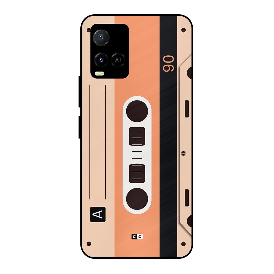 Retro Cassete Metal Back Case for Vivo Y21G