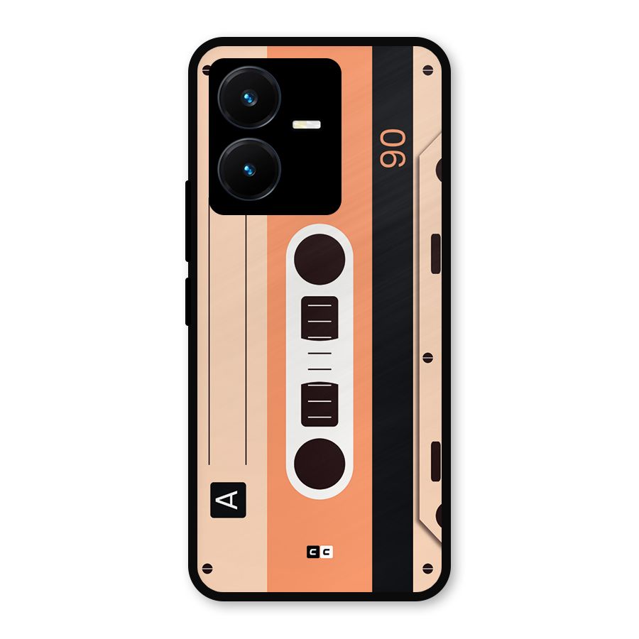 Retro Cassete Metal Back Case for Vivo Y22