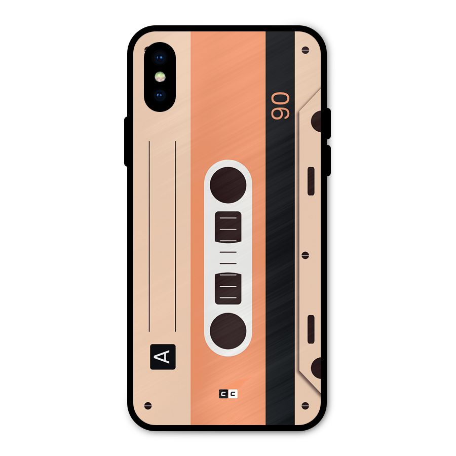 Retro Cassete Metal Back Case for iPhone XS
