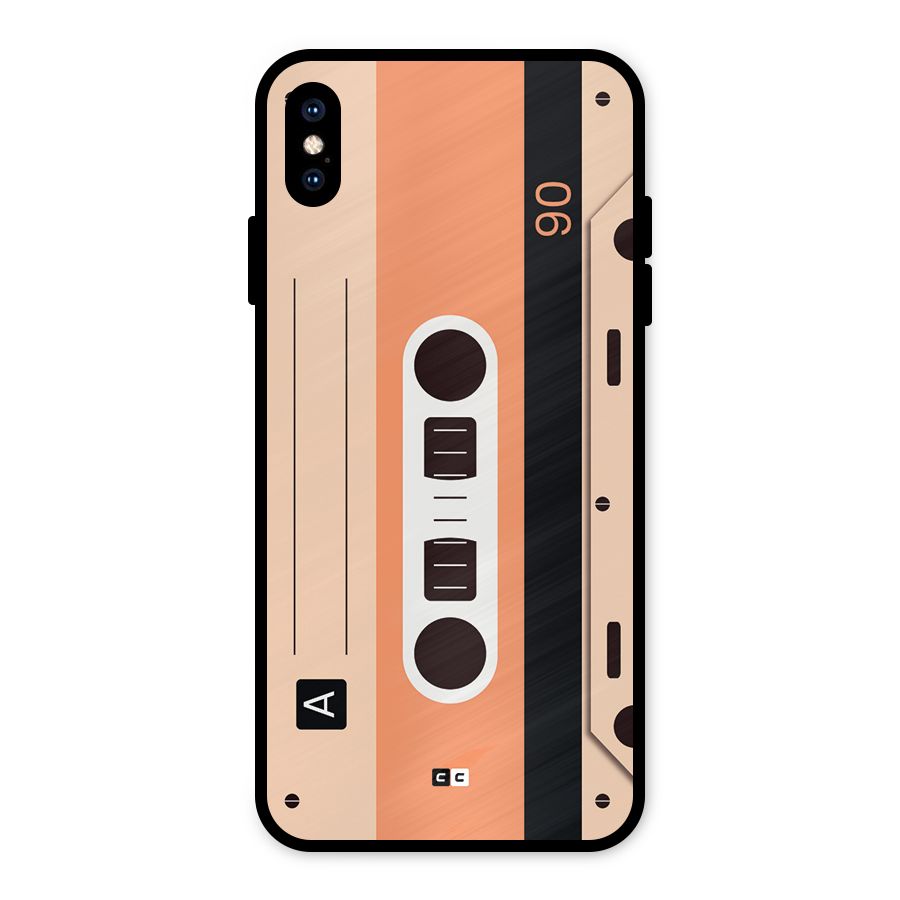 Retro Cassete Metal Back Case for iPhone XS Max