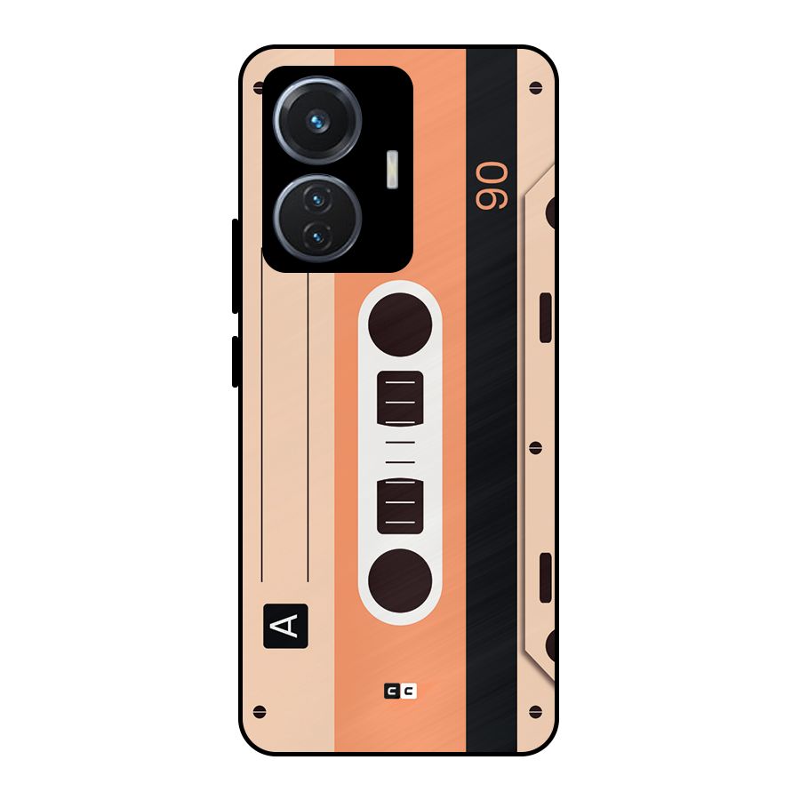 Retro Cassete Metal Back Case for iQOO Z6 44W