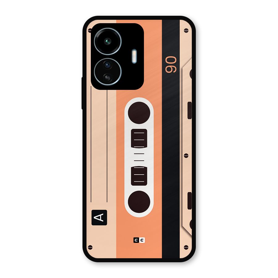 Retro Cassete Metal Back Case for vivo iQOO Z6 Lite 5G