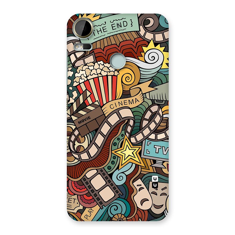 Retro Doodle Art Back Case for Desire 10 Pro