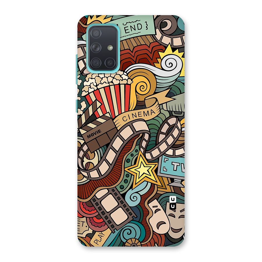Retro Doodle Art Back Case for Galaxy A71