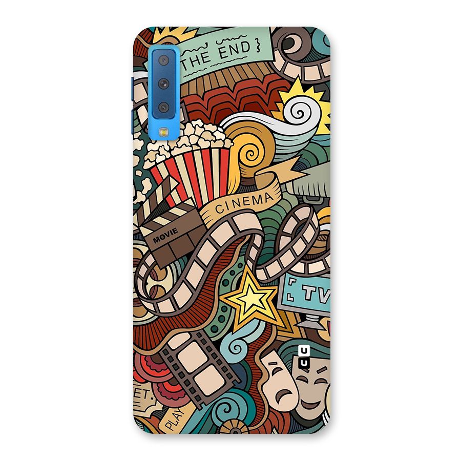 Retro Doodle Art Back Case for Galaxy A7 (2018)