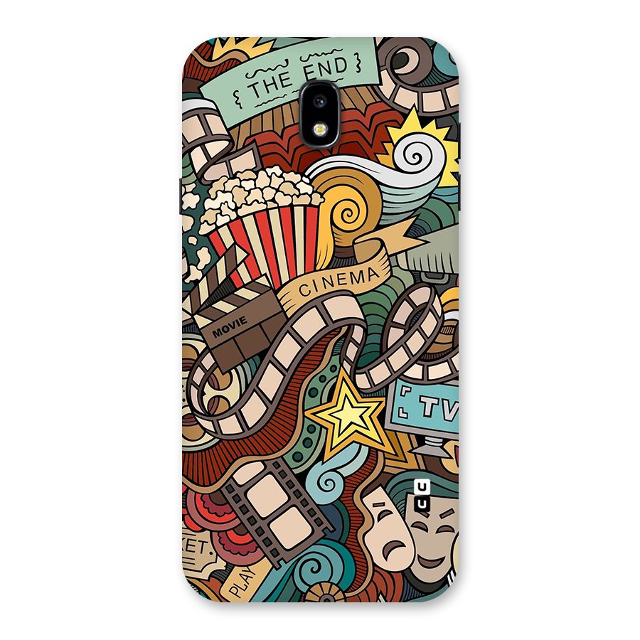 Retro Doodle Art Back Case for Galaxy J7 Pro