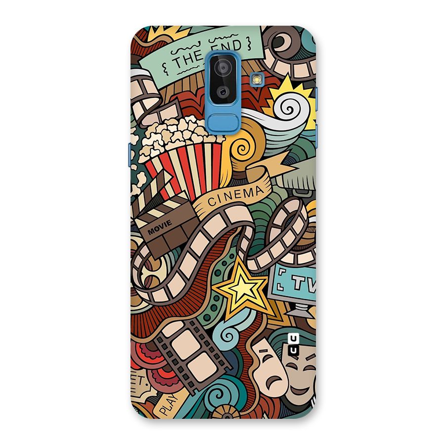 Retro Doodle Art Back Case for Galaxy J8