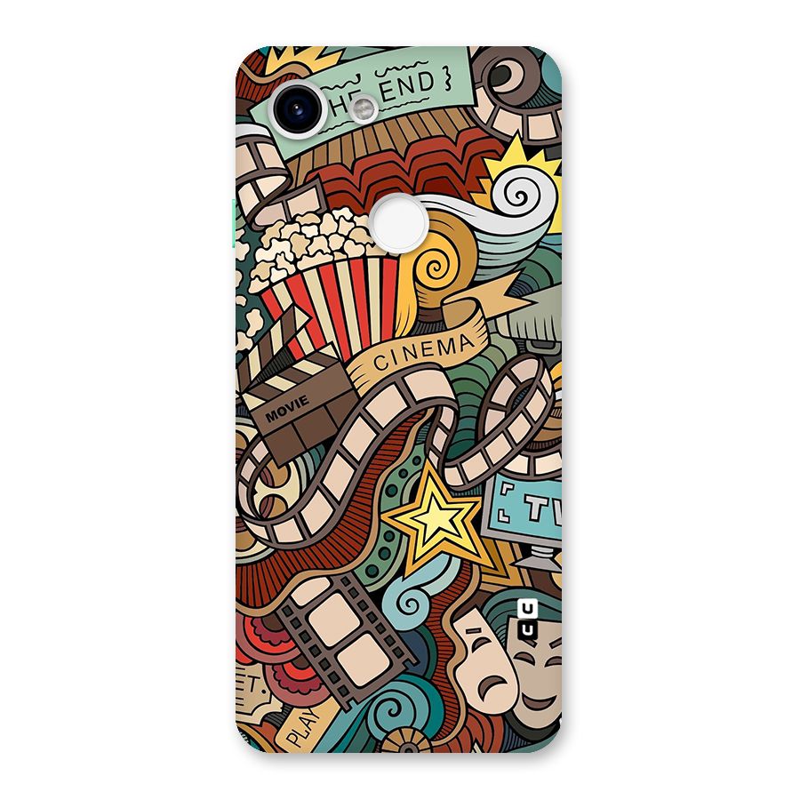 Retro Doodle Art Back Case for Google Pixel 3