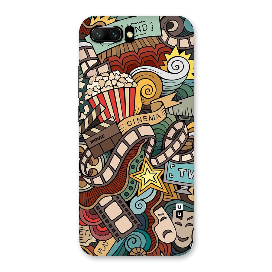 Retro Doodle Art Back Case for Honor 10