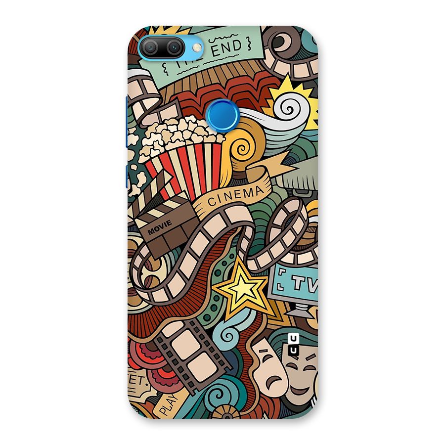 Retro Doodle Art Back Case for Honor 9N