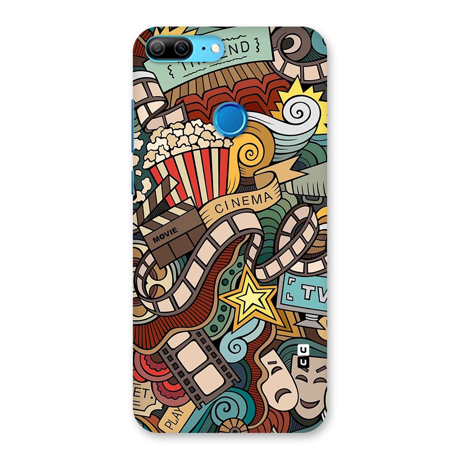 Retro Doodle Art Back Case for Honor 9 Lite
