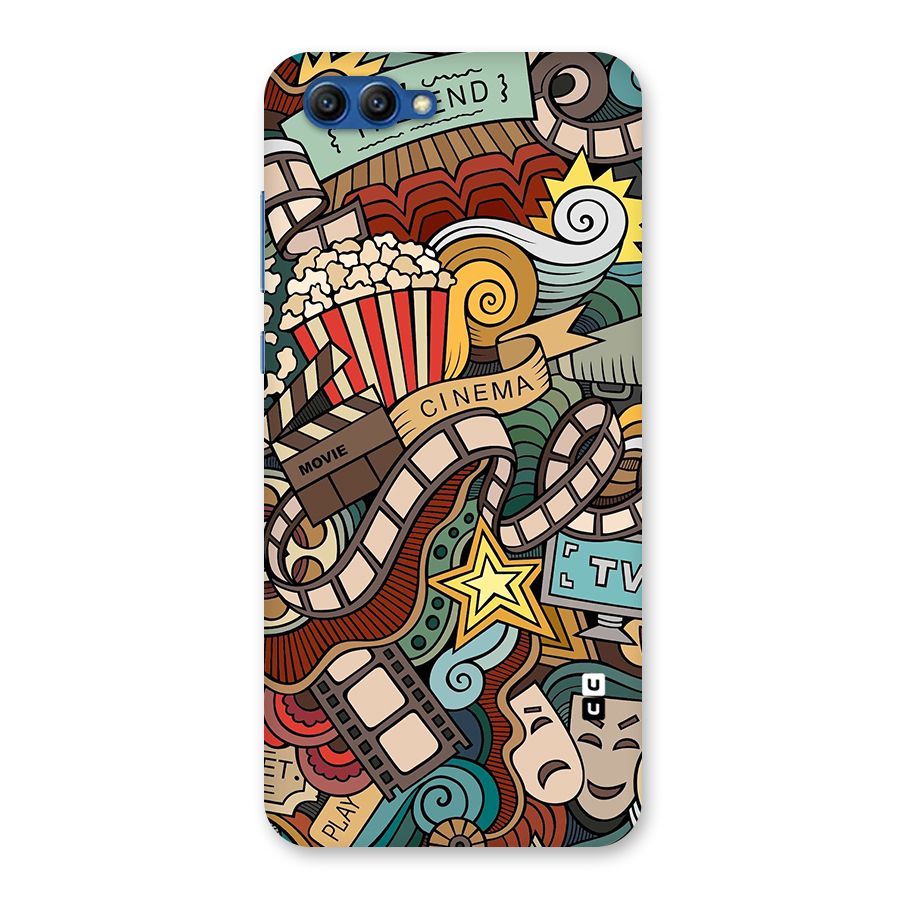 Retro Doodle Art Back Case for Honor View 10