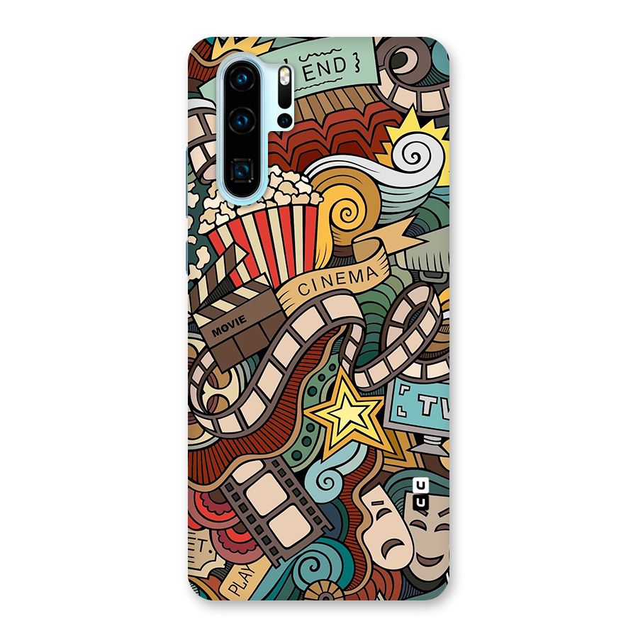 Retro Doodle Art Back Case for Huawei P30 Pro