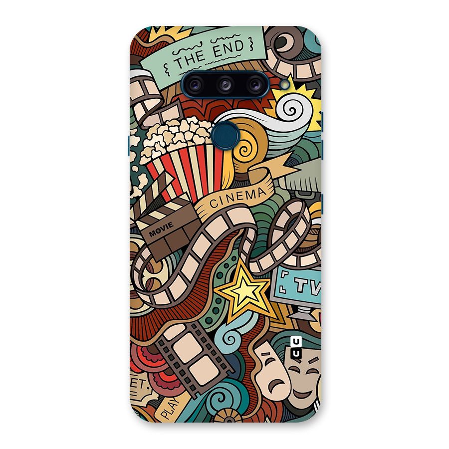 Retro Doodle Art Back Case for LG  V40 ThinQ