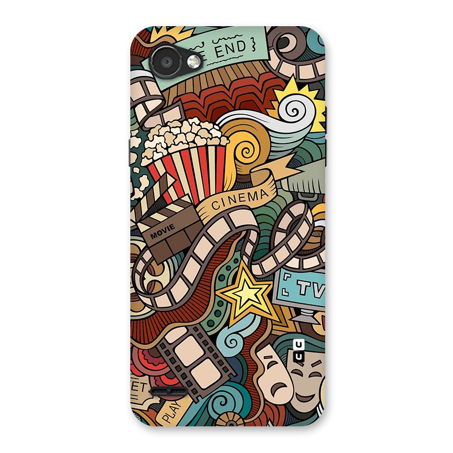 Retro Doodle Art Back Case for LG Q6
