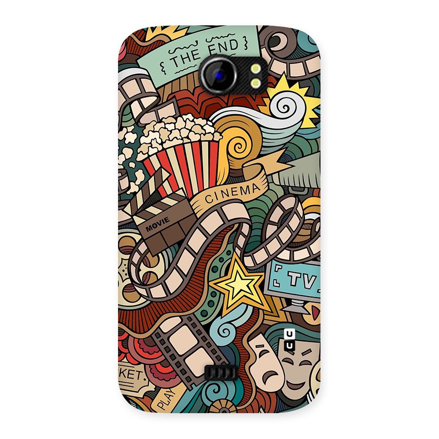 Retro Doodle Art Back Case for Micromax Canvas 2 A110