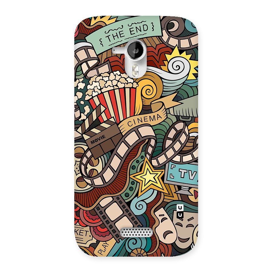 Retro Doodle Art Back Case for Micromax Canvas HD A116