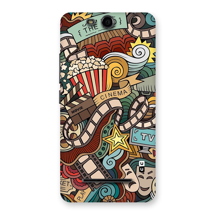 Retro Doodle Art Back Case for Micromax Canvas Juice 3 Q392