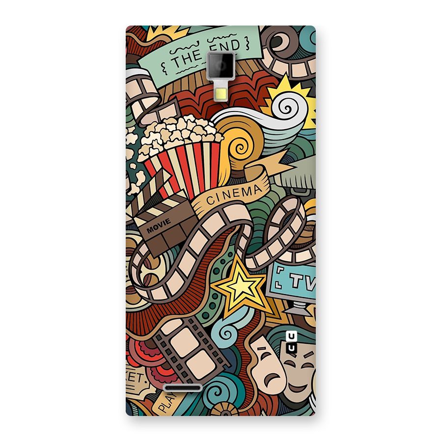 Retro Doodle Art Back Case for Micromax Canvas Xpress A99