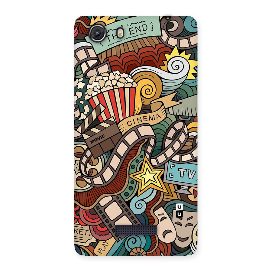 Retro Doodle Art Back Case for Micromax Unite 3