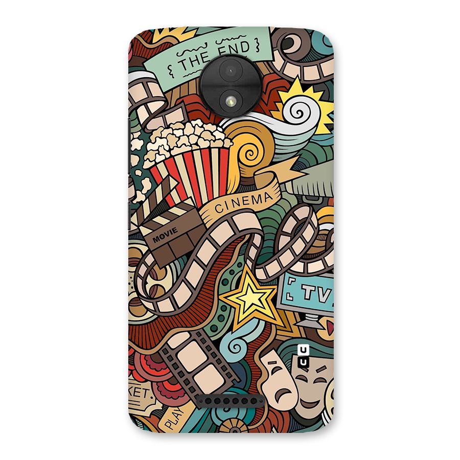 Retro Doodle Art Back Case for Moto C