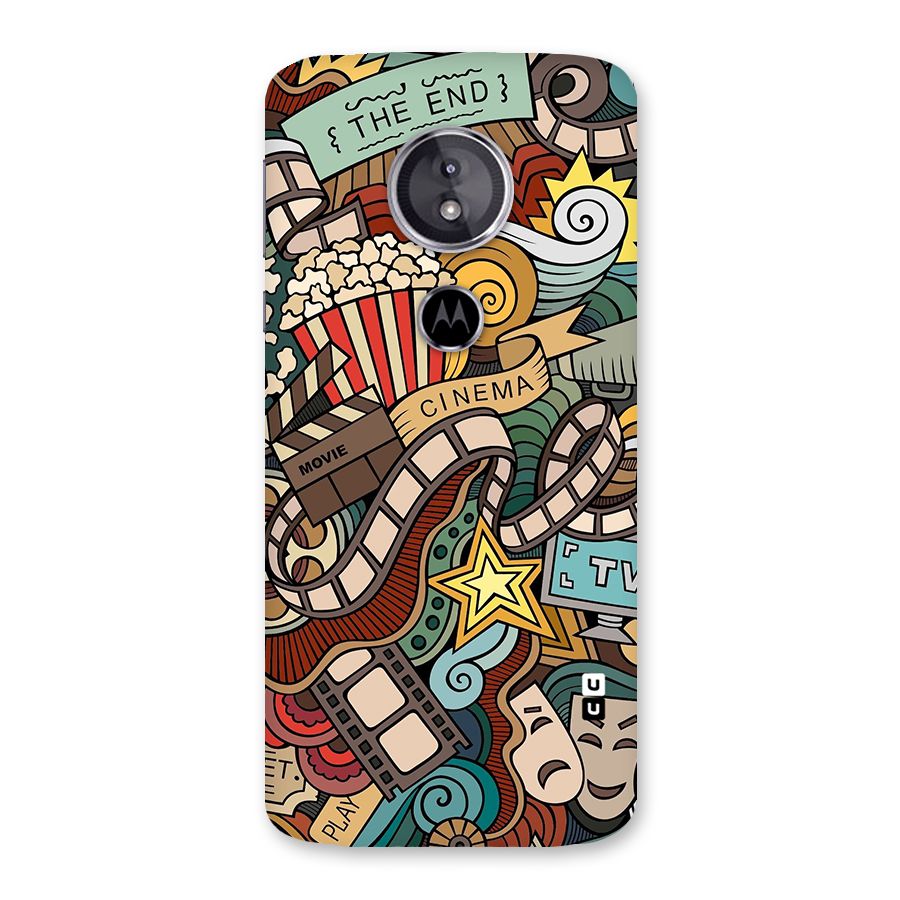 Retro Doodle Art Back Case for Moto E5