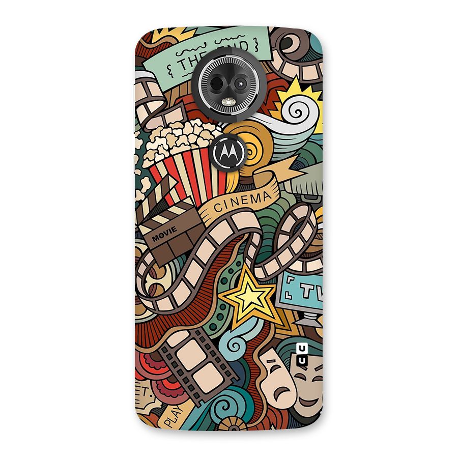 Retro Doodle Art Back Case for Moto E5 Plus