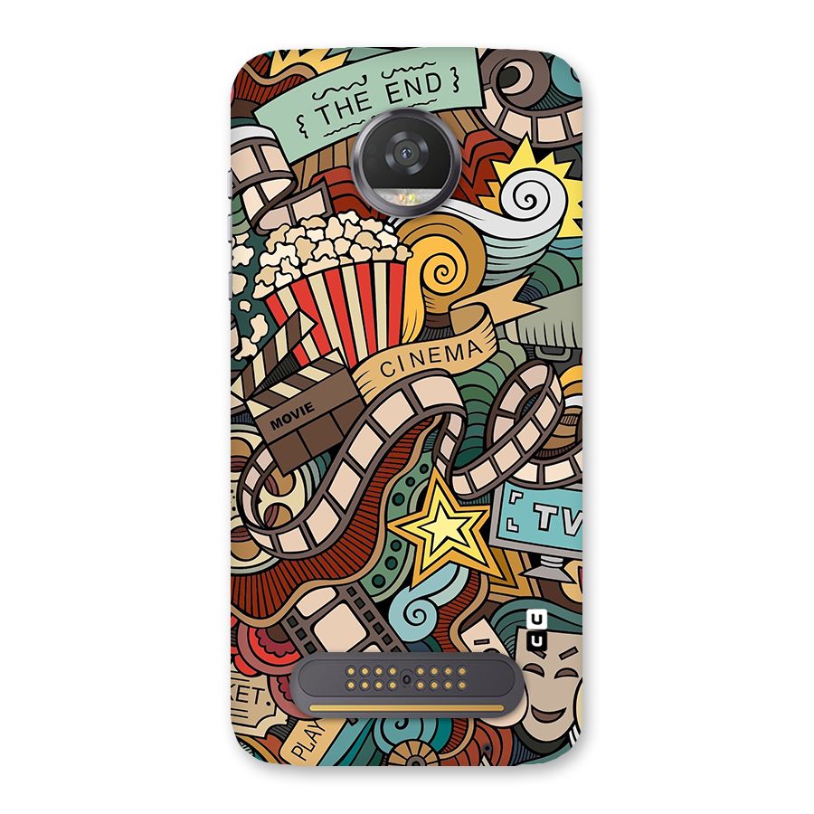 Retro Doodle Art Back Case for Moto Z2 Play