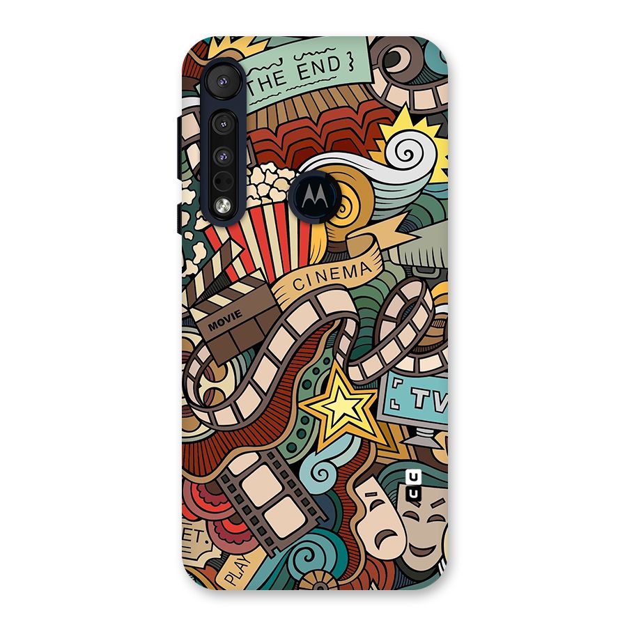 Retro Doodle Art Back Case for Motorola One Macro