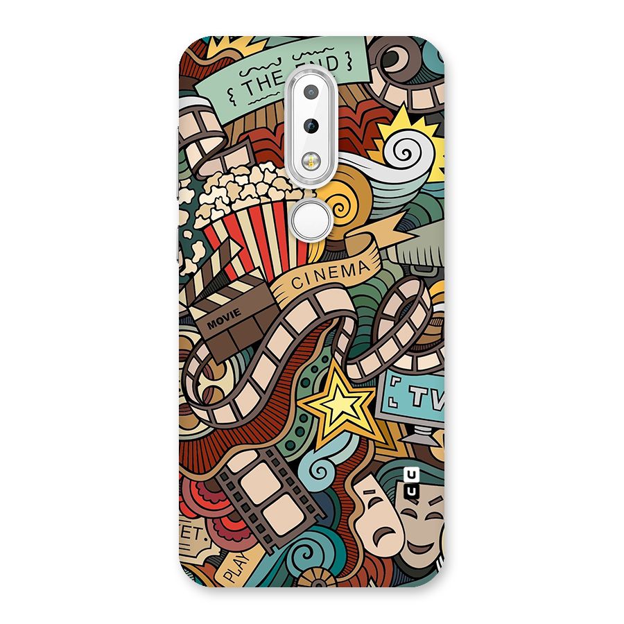 Retro Doodle Art Back Case for Nokia 6.1 Plus