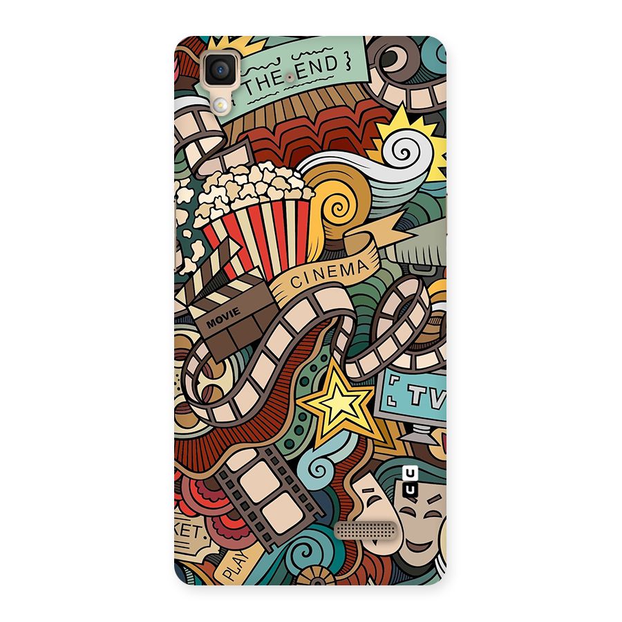 Retro Doodle Art Back Case for Oppo R7
