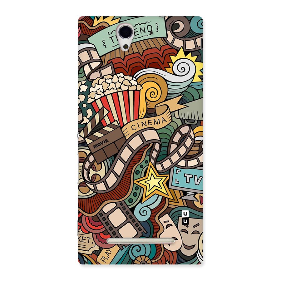 Retro Doodle Art Back Case for Sony Xperia C3