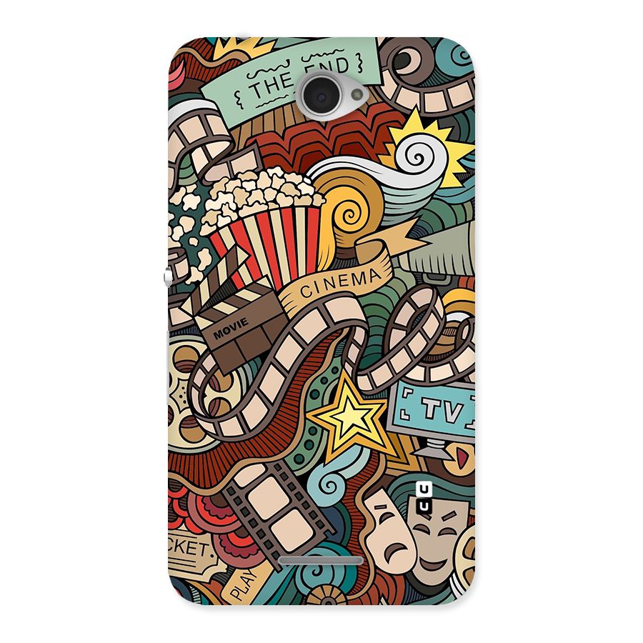 Retro Doodle Art Back Case for Sony Xperia E4