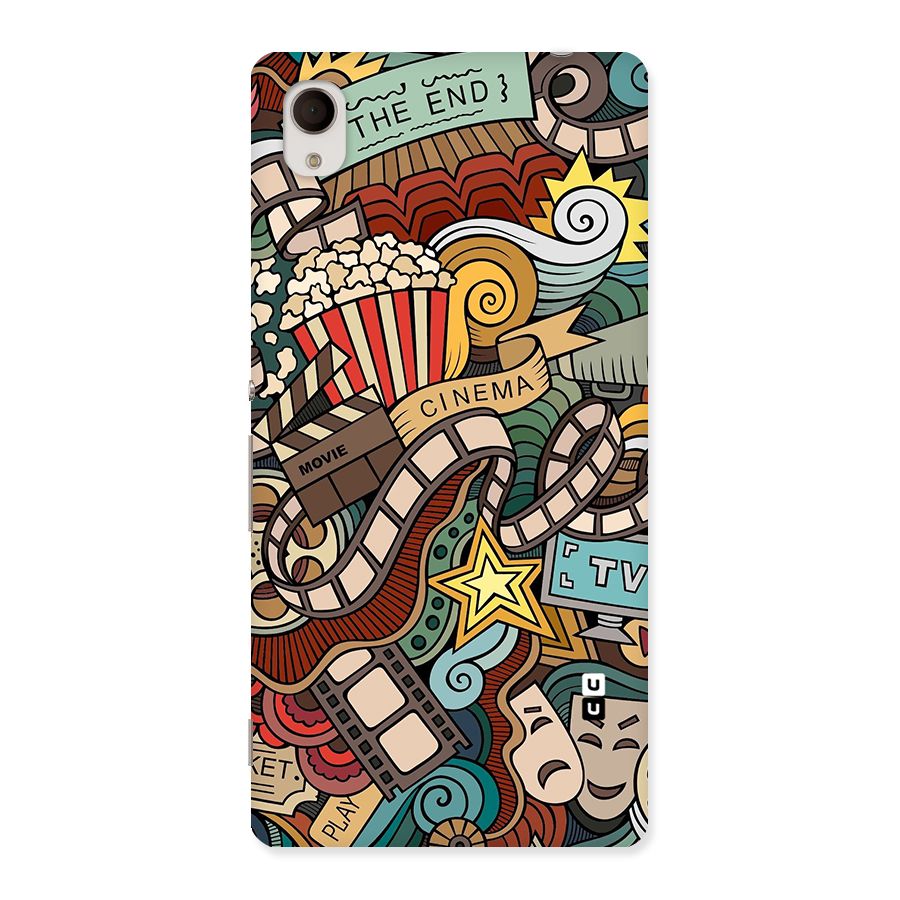 Retro Doodle Art Back Case for Sony Xperia M4