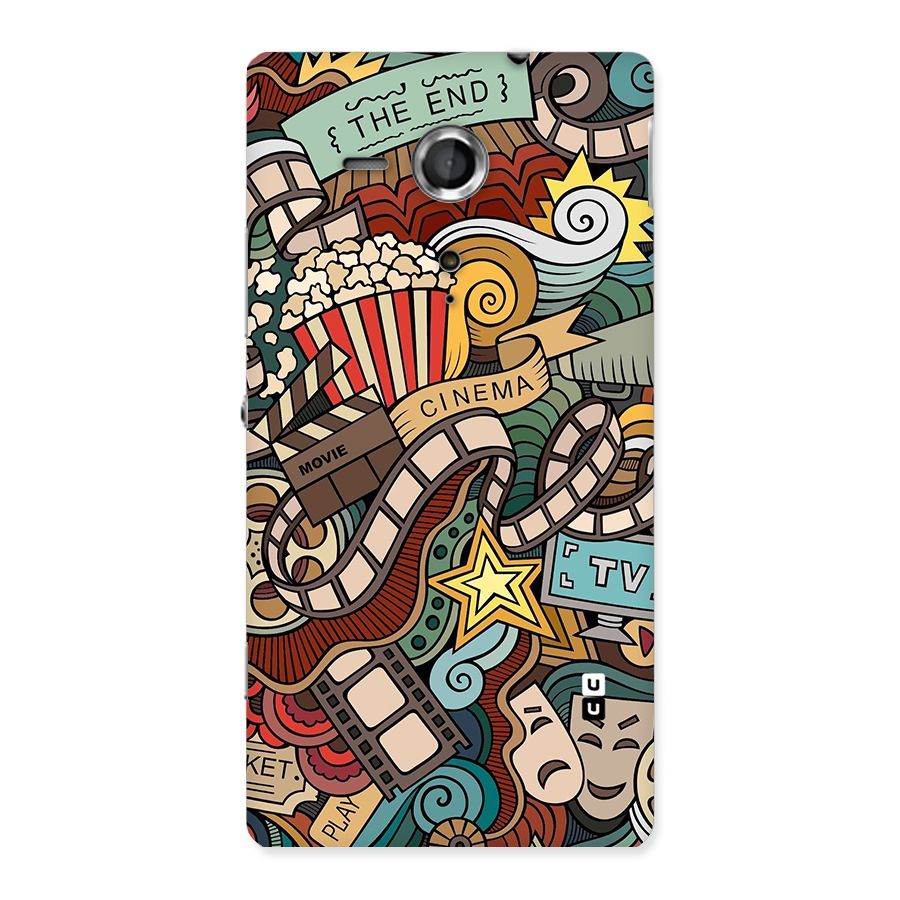 Retro Doodle Art Back Case for Sony Xperia SP
