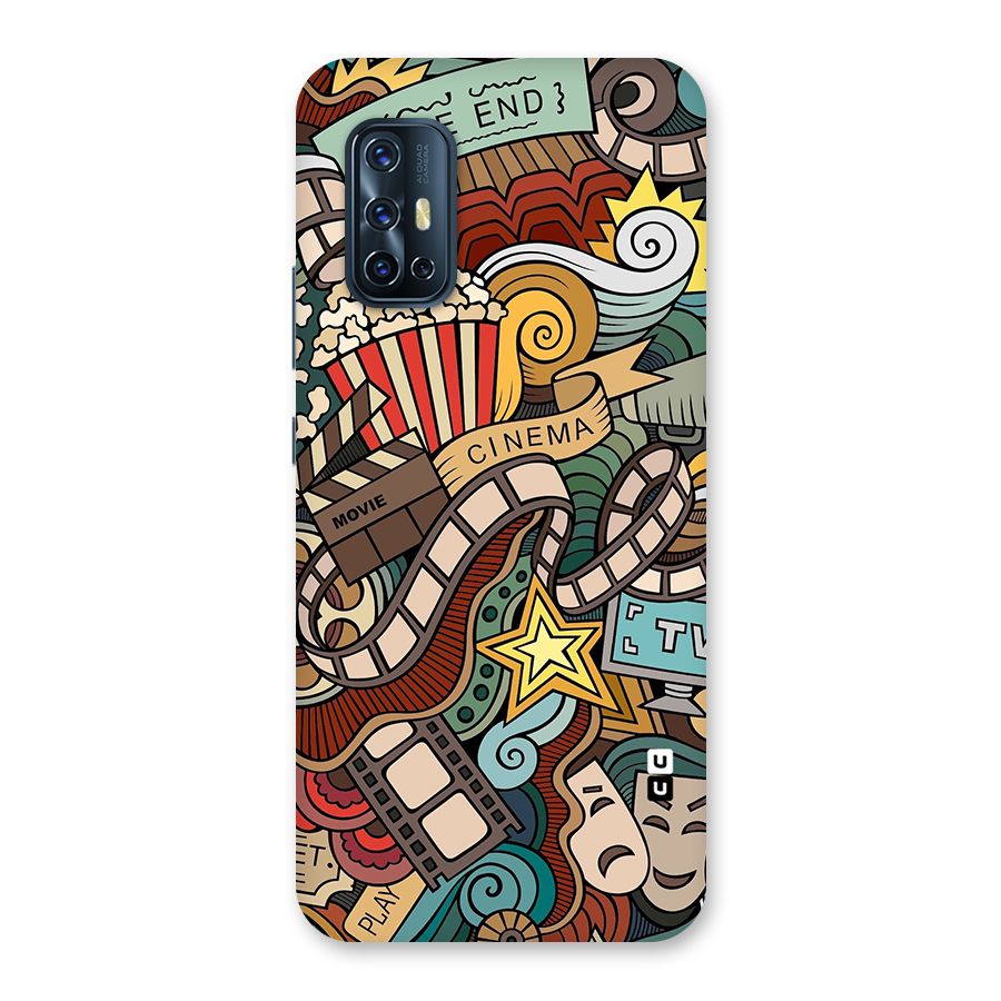 Retro Doodle Art Back Case for Vivo V17