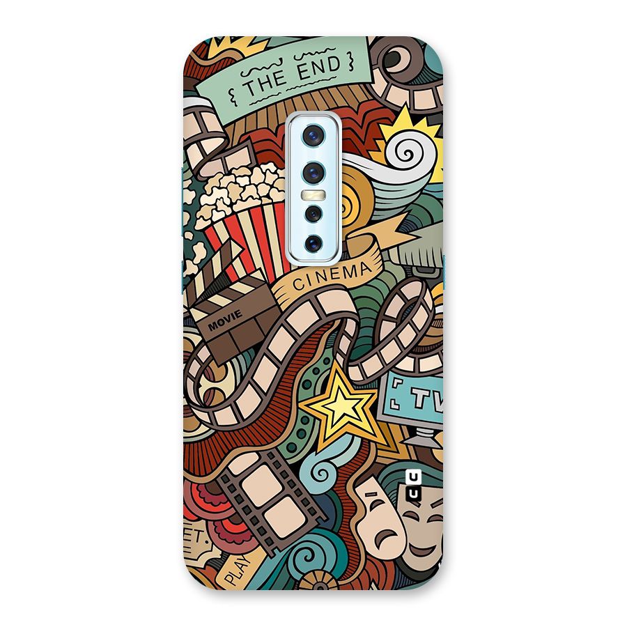 Retro Doodle Art Back Case for Vivo V17 Pro