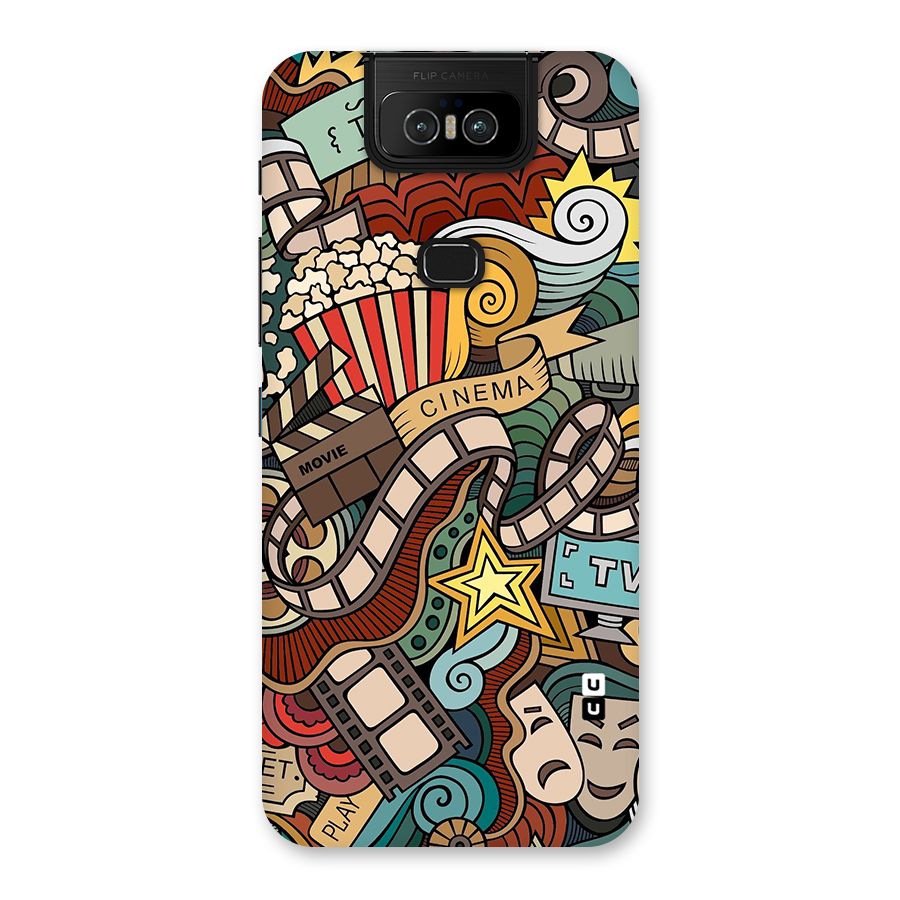 Retro Doodle Art Back Case for Zenfone 6z