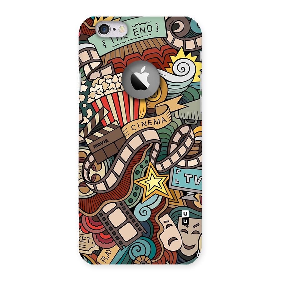 Retro Doodle Art Back Case for iPhone 6 Logo Cut