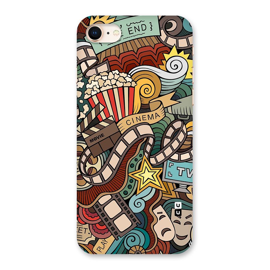 Retro Doodle Art Back Case for iPhone 8